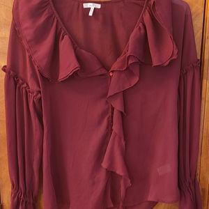 Burgundy blouse